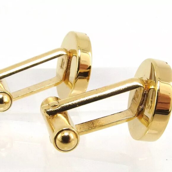 dunhill cuff d mark Gold & Silver hardware Authentic used T17359 - Picture 3 of 6